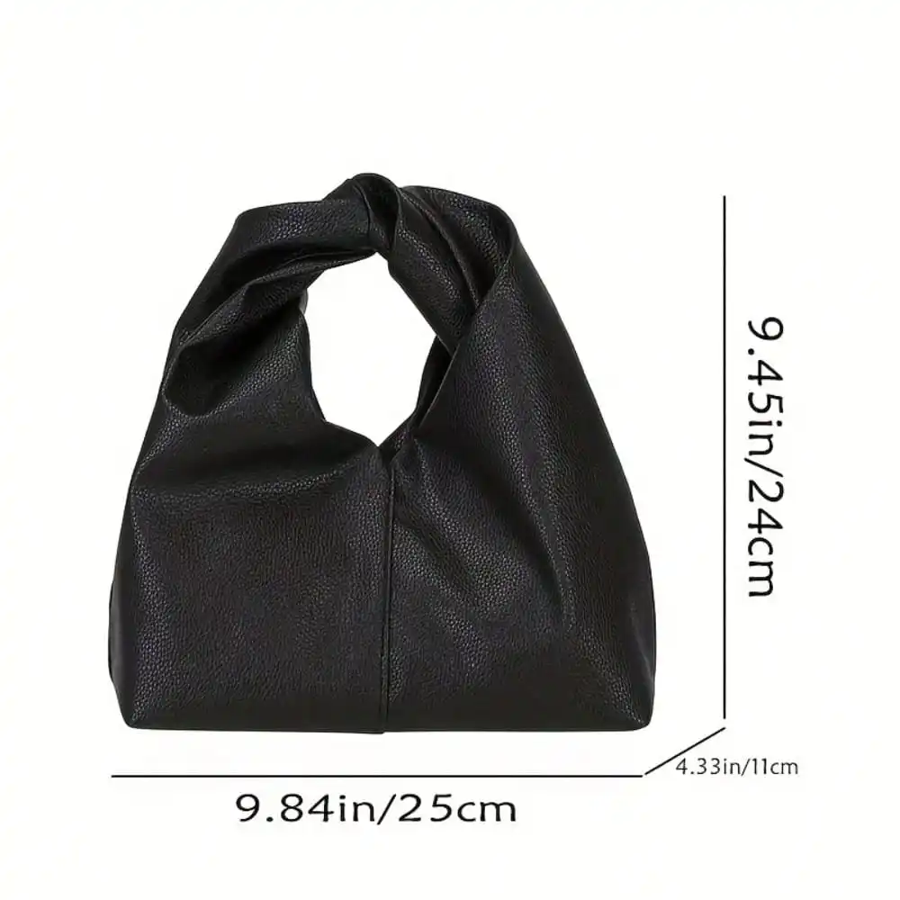 Torebka, torebka na nadgarstek, niszowy design, torebka typu cloud bag, torebka, nowa ekskluzywna plisowana torebka typu horn bag, miękka torebka na ramię z PU, torebka damska, modna i prosta, na wyjścia i imprezy. — zdjęcie 4