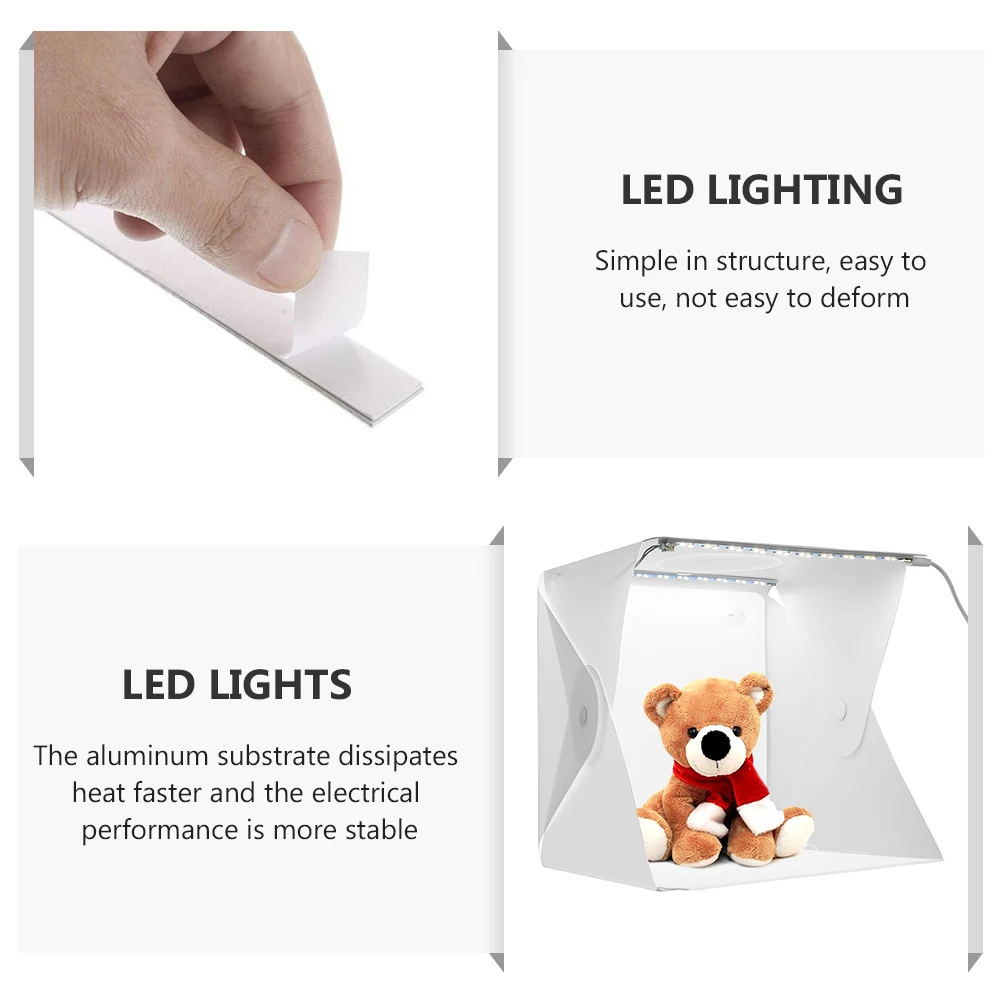 

Mini Softbox 20cm LED Light Strip High Brightness 2835 Beads Aluminum Plate Portable Photography Studio Lighting Lamp No Flicker