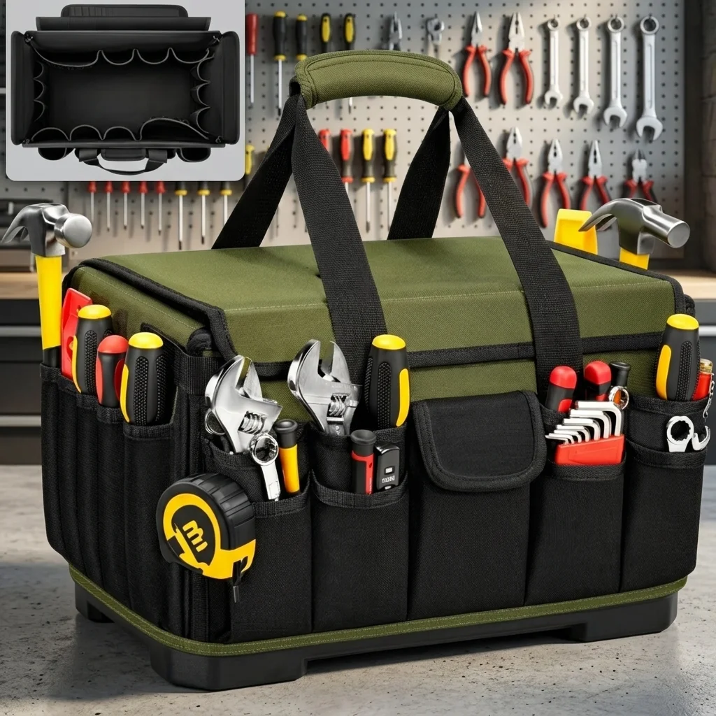 Heavy duty multifunctional scratch resistant, wear-resistant and waterproof tool kit for carpenters/electricians/repairmen