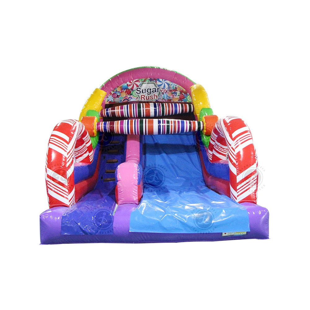 Colorful children's outdoor inflatable slide castle, high quality inflatable slide castle