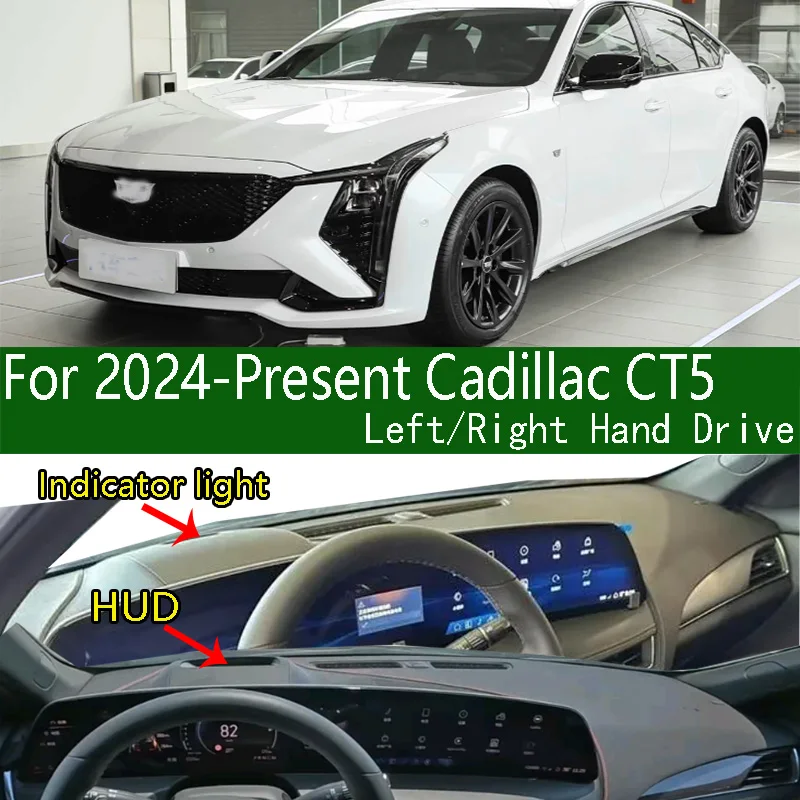 For 2024 2026 Cadillac CT5 Dashmat Dashboard Cover Instrument Panel Sunscreen Protective Pad Dash Mat Ornaments