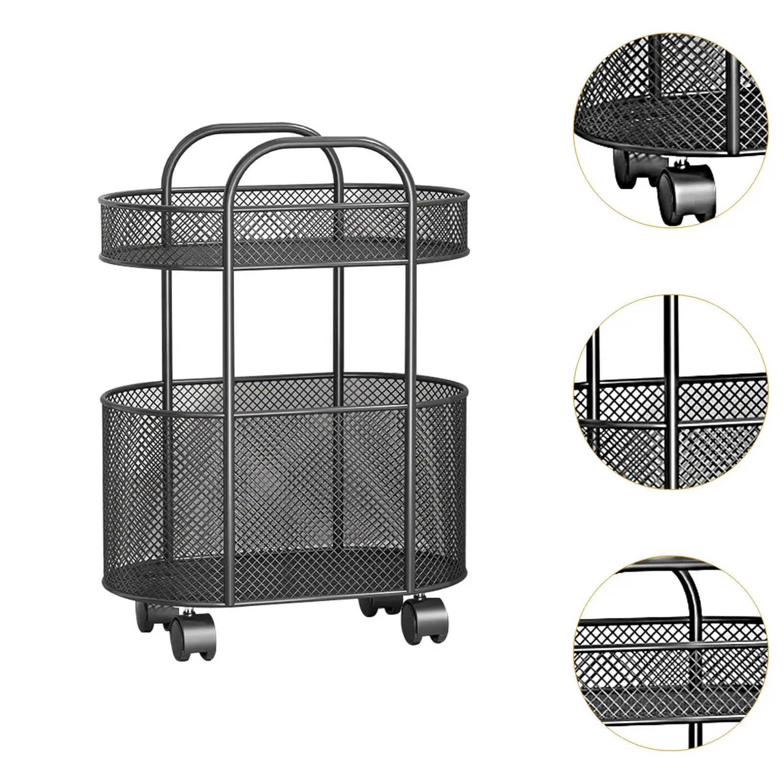 Rolling Book Cart with Wheel Movable File Folder Organizer for Office Dorm