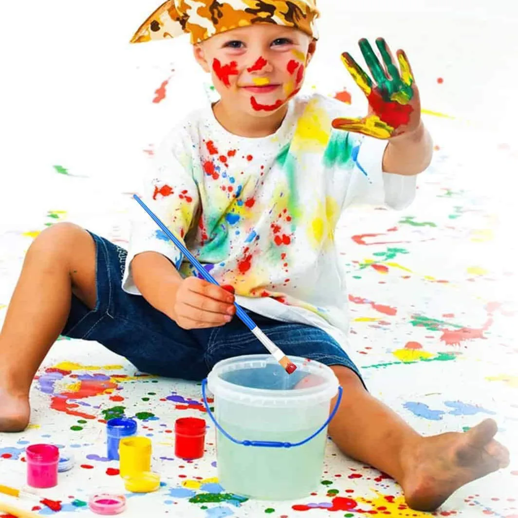 Gfc-Kuas Cat 200 Buah Kuas Cat Kecil Cat Air Kuas Artis Rambut Nilon untuk Seni Kerajinan Kuku Wajah Tubuh Cat Air Minyak