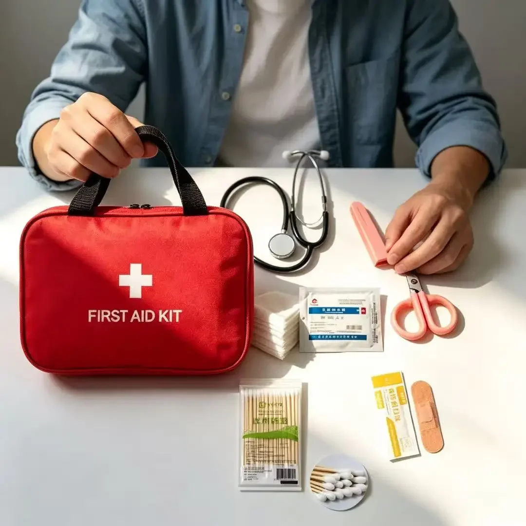 Aid Kit Medical Supplies with Stethoscope Bandages Portable Emergency Bag for Home Car Camping Summer Outdoor Survival Must-have