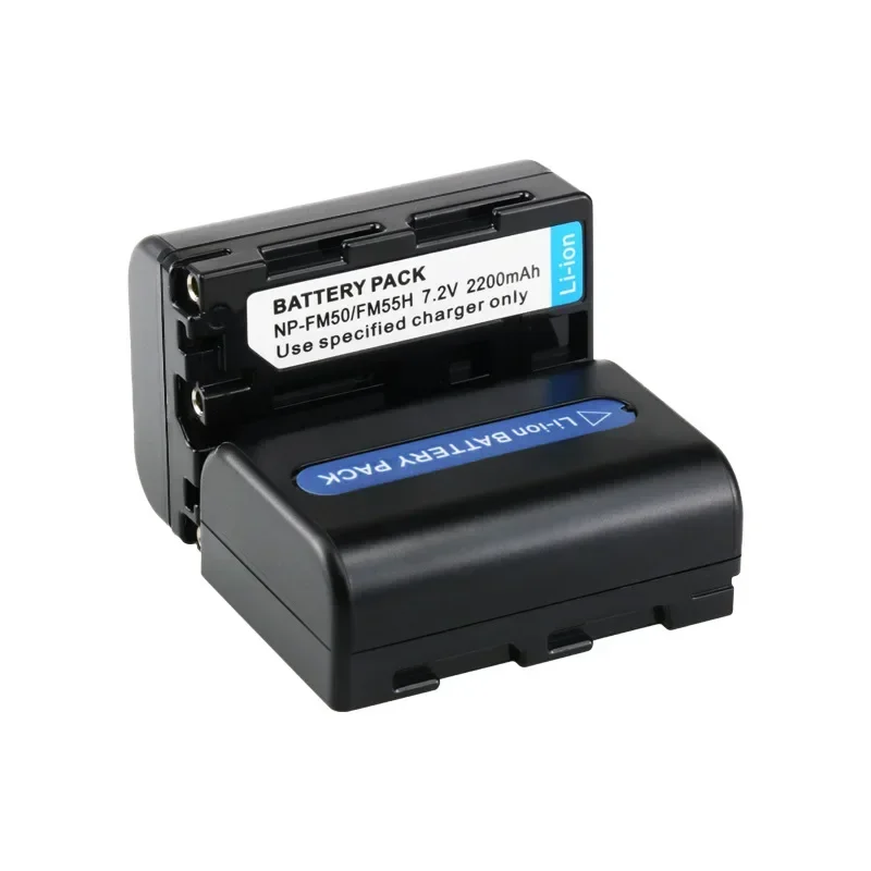 2200mAh Rechargeable Battery NP-FM50 FM55H Battery + LED Dual Charger For Sony NP-FM51 NP-FM30 DCR-PC101 Series DSLR-A100 Camera