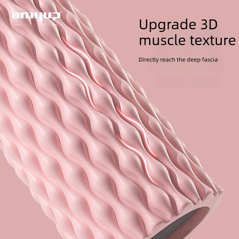 1Pc 33x10cm Hollow EVA Foam Roller Water‑drop Texture Yoga Column Muscle Massage Roller Deep Tissue Release Fitness Pilates Tool