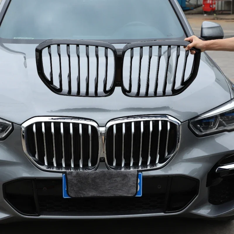 

For BMW X5 G05 2019-2024 ABS Black Car Front Grille Bumper Hood Grill Cover Car Accessories(replacement Parts)