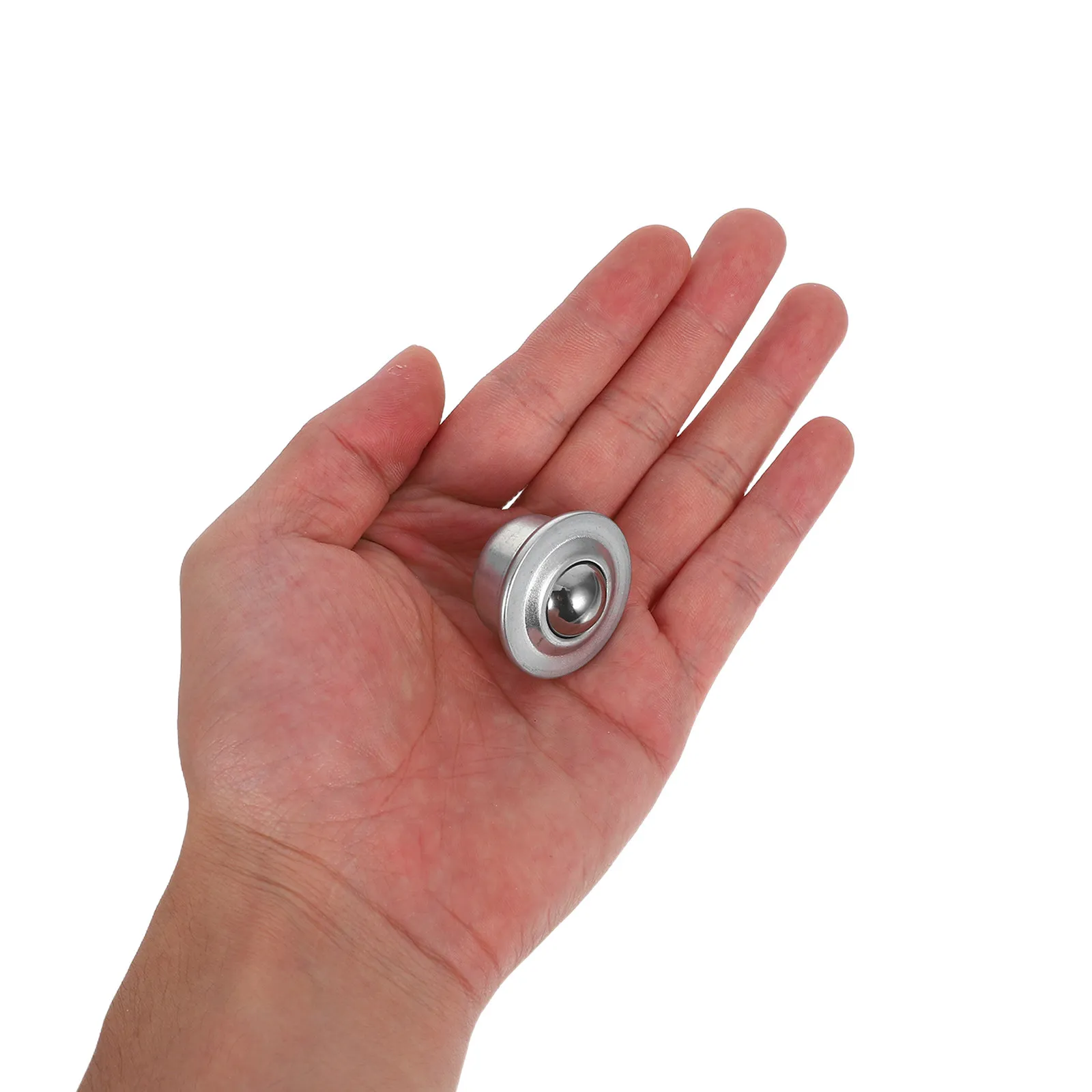 8Pcs Industrial Ball Transfer Bearings Stainless Steel Flat Base Heavy-Duty Universal Rollers for Material Handling