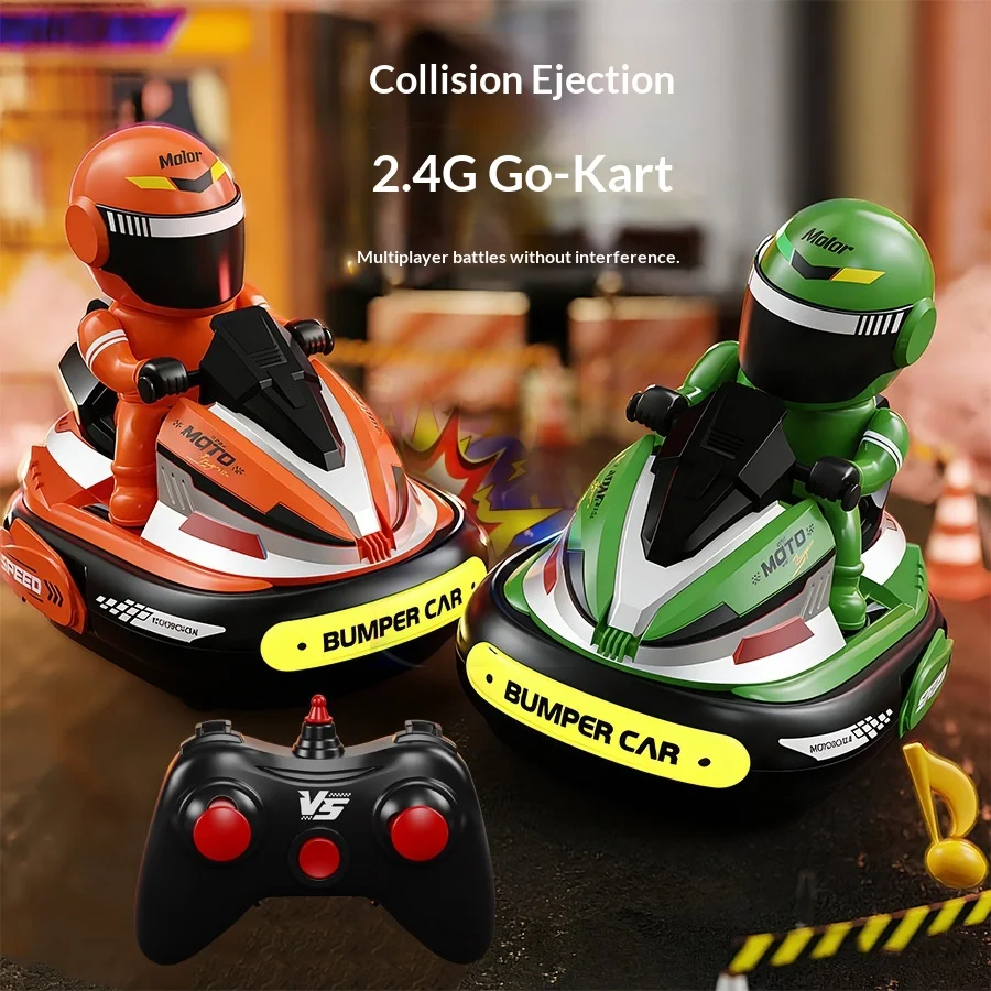 Remote Control Bumper Car 2.4G Collision Ejection Multiplayer Battle Interactive Motorcycle-Shaped Kids Electric Racing Toy