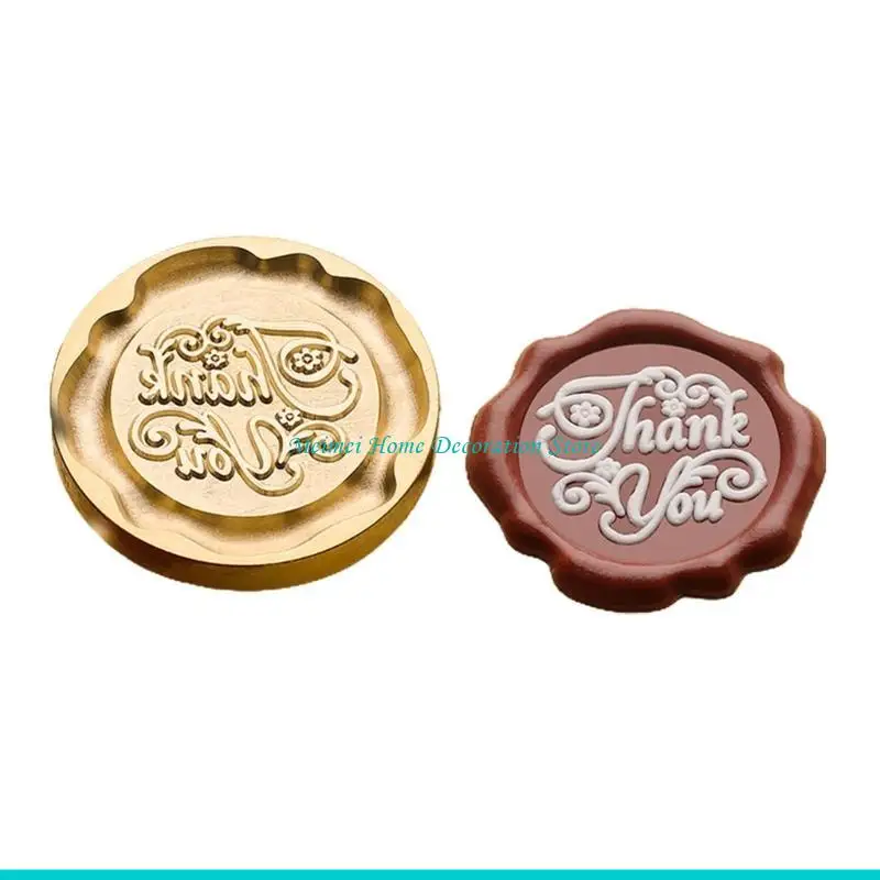 

H7BF Emboss Sealing Wax Stamp Head Brass Sealing Stamp Wax Seal Stamp Head Replacement for Envelope Sealing or Greeting Cards