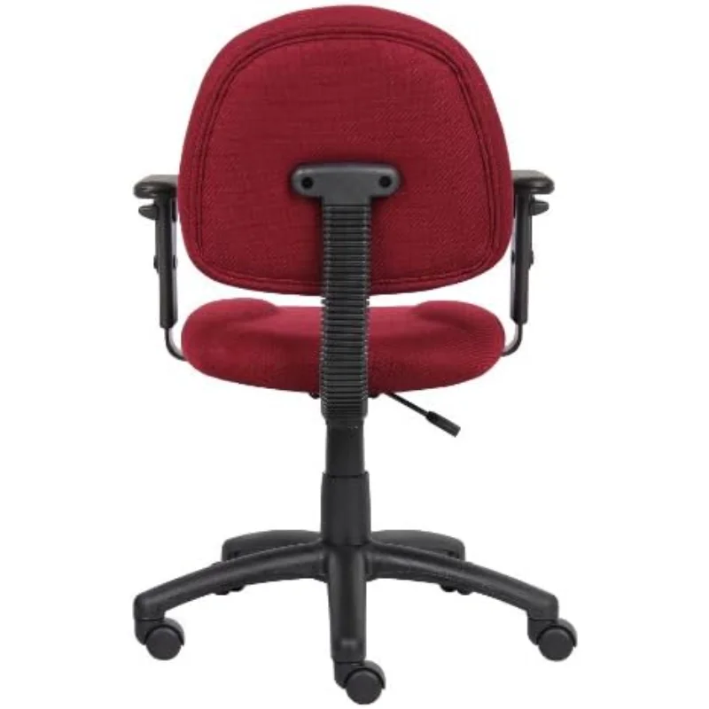 Perfect Posture Delux Fabric Task Chair with Adjustable Arms in Burgundy