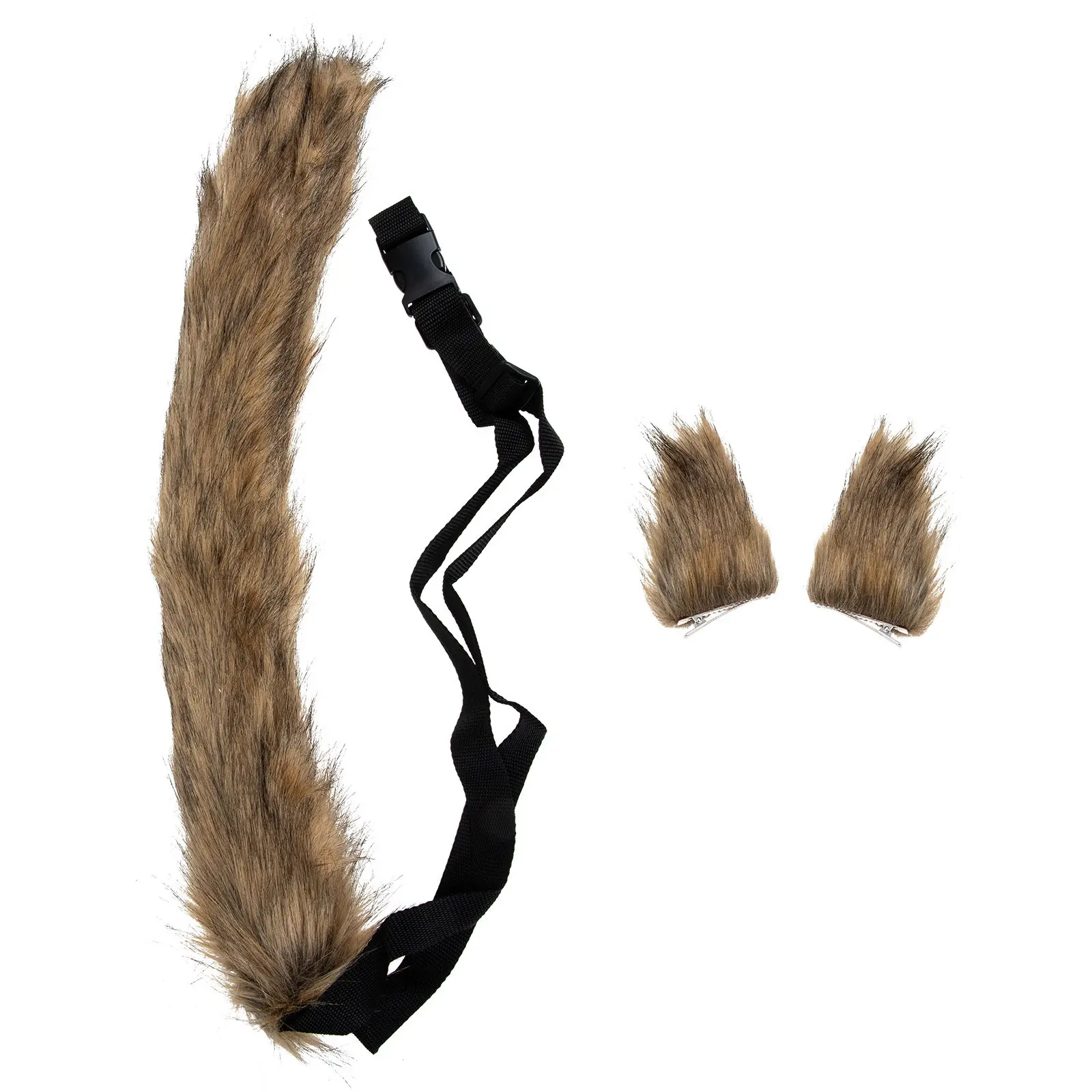 

1Set Fox Tail Costume Prop Wear-Resistant Cosplay Accessory Comfortable Hairpin Party Supply Adorable Decorative Tail and Ears