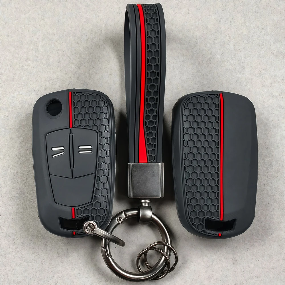 Funda de silicona para llave remota con 2 botones, carcasa para llave de coche Vauxhall Opel Corsa Astra Vectra Signum H Vectra