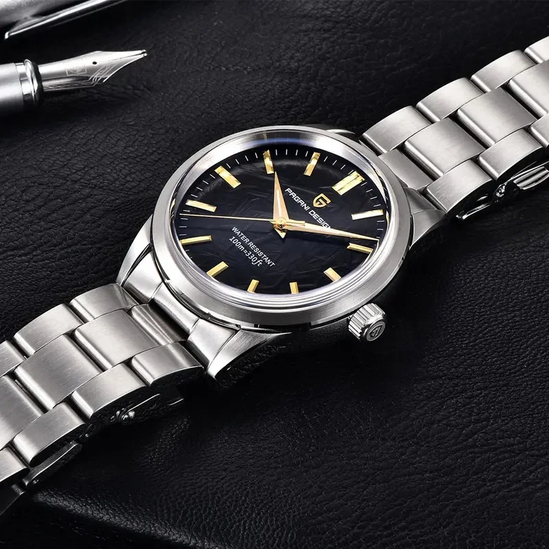 PAGANI DESIGN 2026 New Men Watch Stainless Steel 100M Waterproof Quartz Wristwatch Top Brand Sapphire Glass 40mm Watches