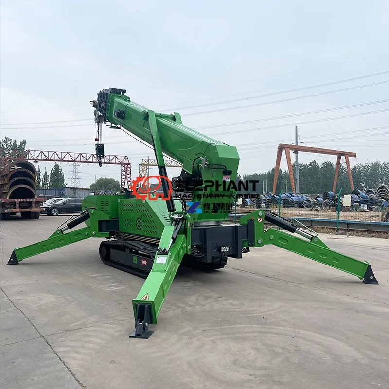 8T 12T Mobile Mini Spider Crawler Crane Hydraulic Compact Lifting Machinery Customized for Glass Installation Lifting Operations