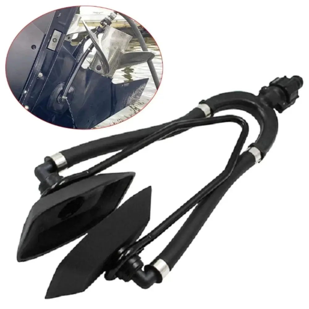Universal Outboard Motor Water Flusher Dual Water Feed Large Rectangular Boat Ear Muff Round Ear Cups Sand Salt Flush