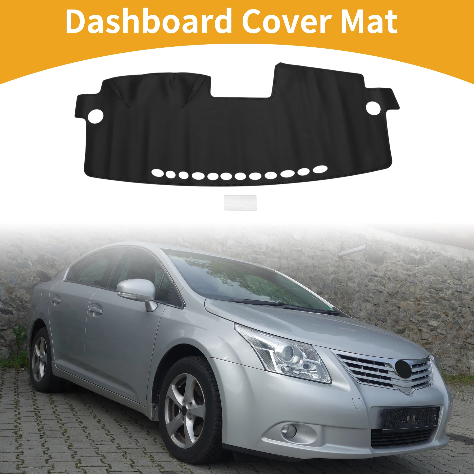 

Чехол на приборную панель UXCELL для Toyota Avensis 2005-2006, черный, 1 шт., противоскользящий