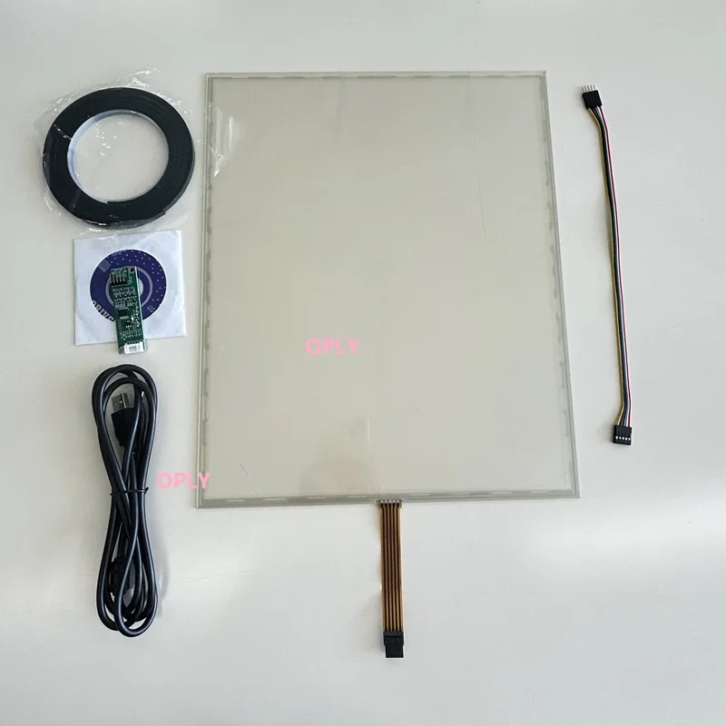 355*288 5 سلك مم 4:3 17 بوصة مقاوم لوحة شاشة لمس زجاج سميك لعرض السيارات الإعلانية الصناعية