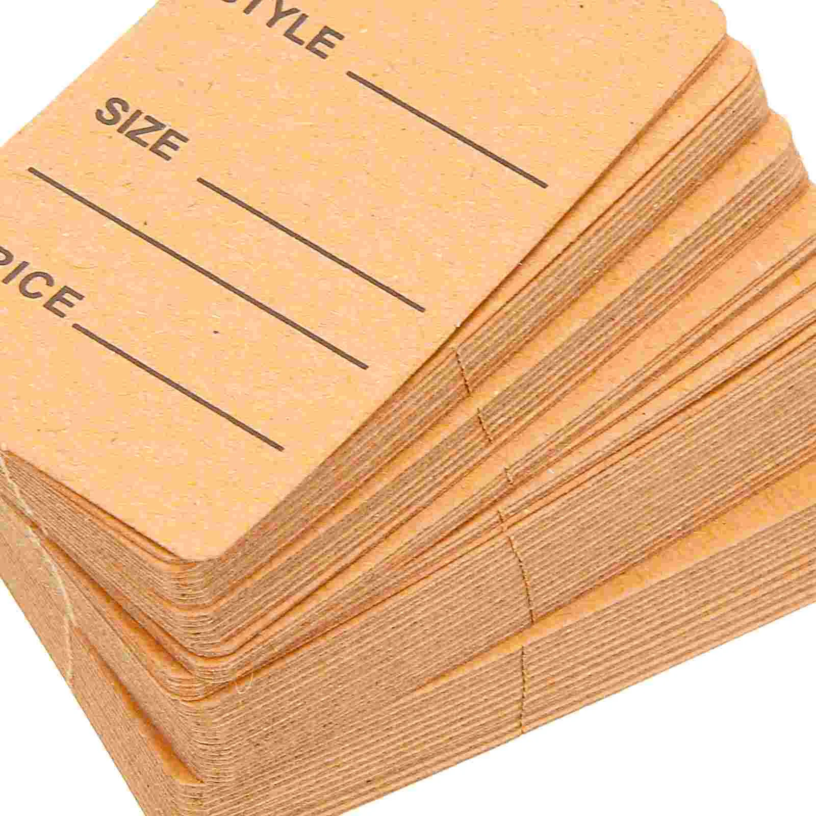 200 Pcs Handwritten Price Tag Tags for Sale Display Craft Rope Jewelry Clothing Light Brown Pricing