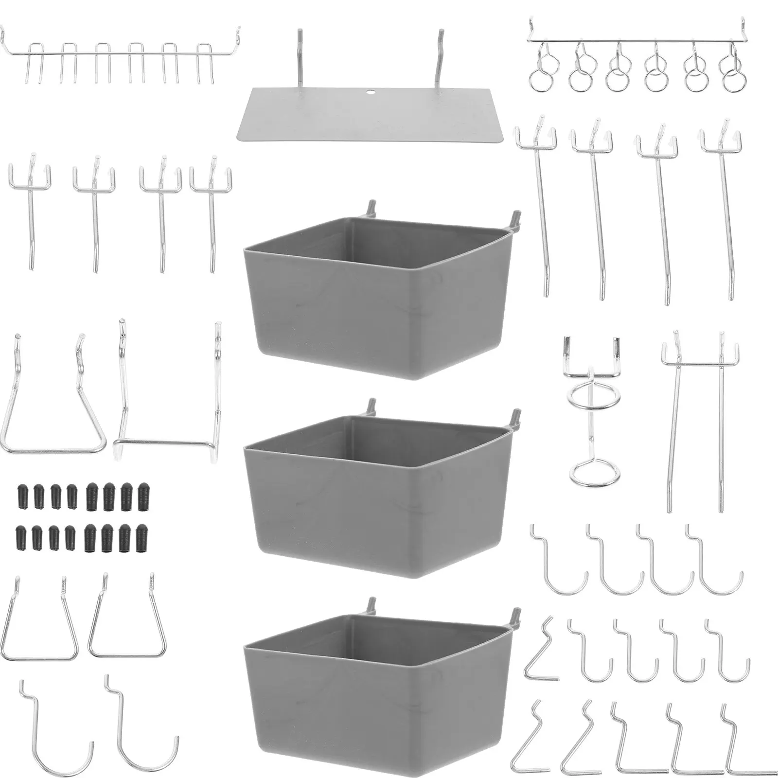 140Pcs Pegboard Hooks Organizer Kit Durable Utility Hanging Tools Garage Workshop Bins Peg Board Accessories Pegboard Hooks