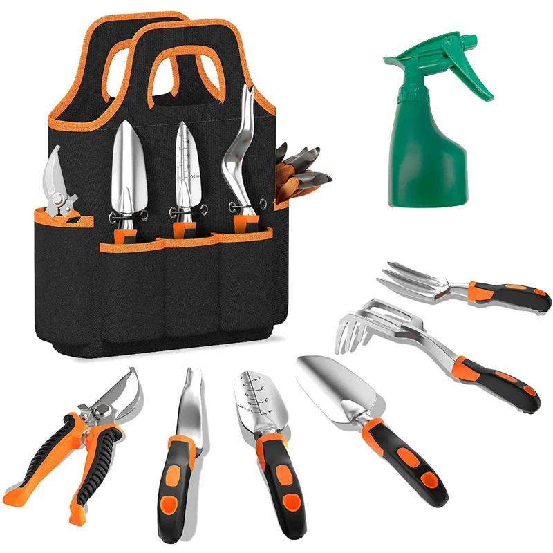 

Tool Set 7 Piece Heavy Duty Tool Includes Hand Trowel Rake Weeder Pruner Shears For Men For Women