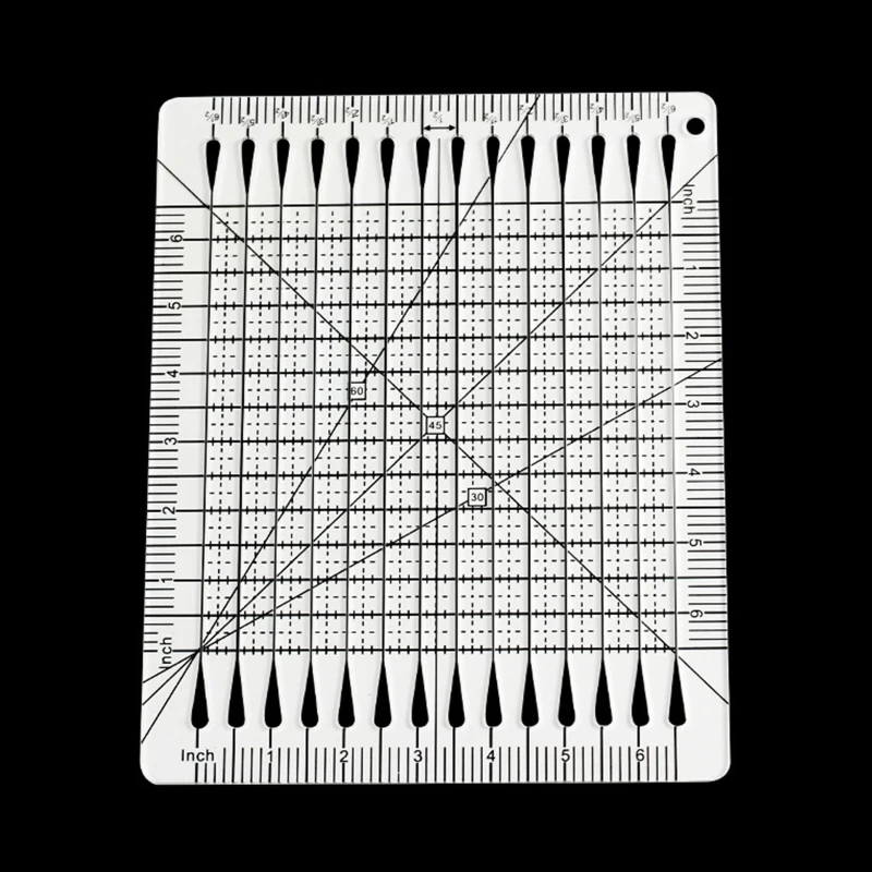 Righello per quilting con intaglio Righello per patchwork durevole Modello trasparente per righello da taglio artigianale