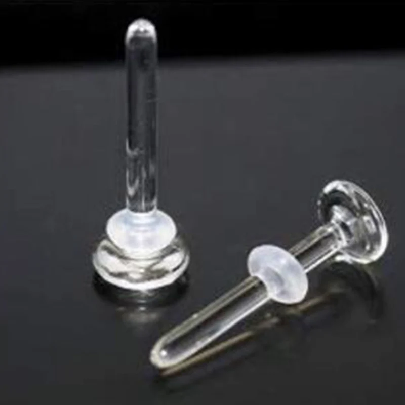 2Pcs 18G-10G Nose Retainer Pyrex Glass Nose Prong Nose Stud Rings Body Jewelry Nose Rings Nariz Earrings Nostril Piercings