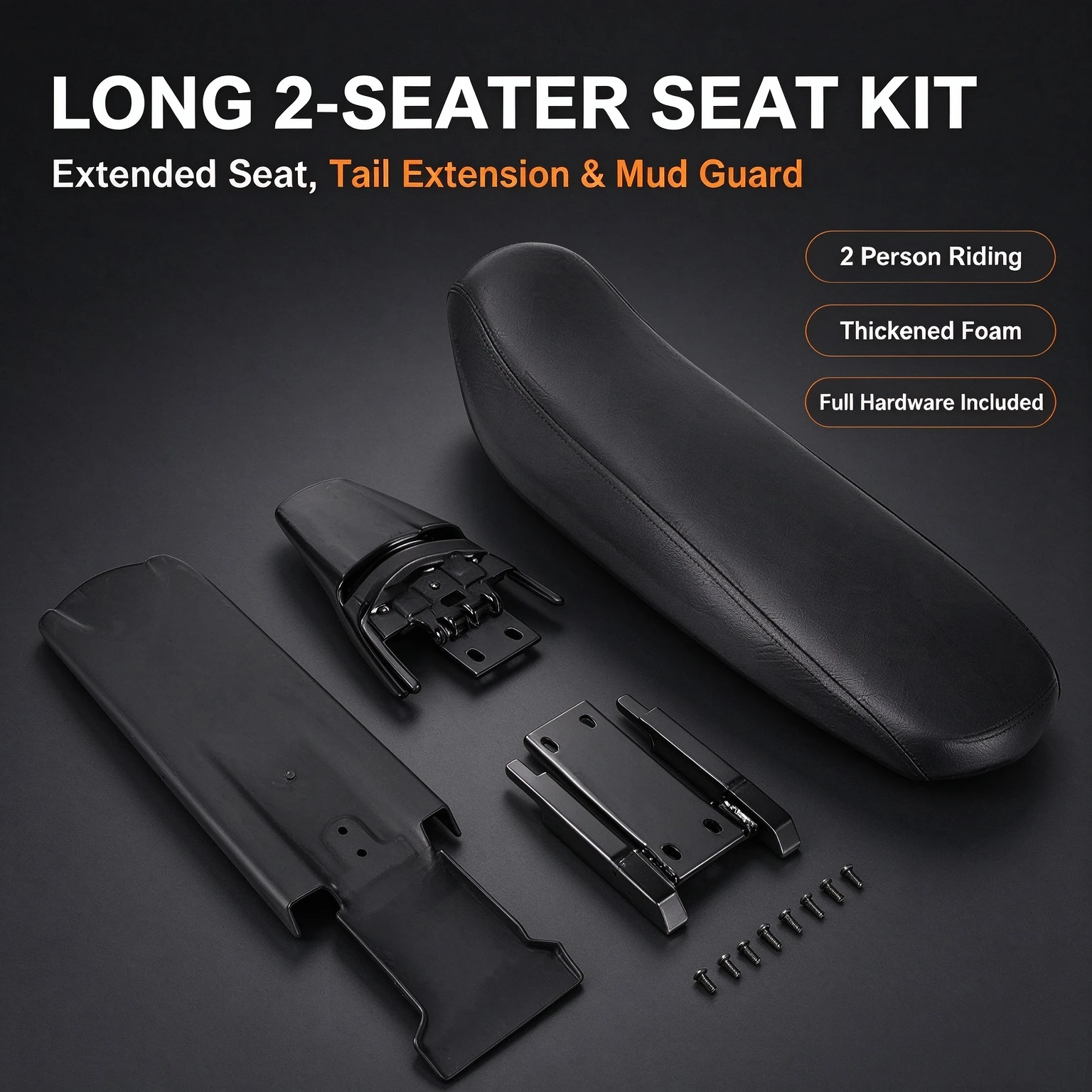 For Surron Light Bee Dirt Bike Carbon Fiber Rear Fender Motorcycle Accessories Extended Seat Cushion Rear Mudguard Inner Mudguar