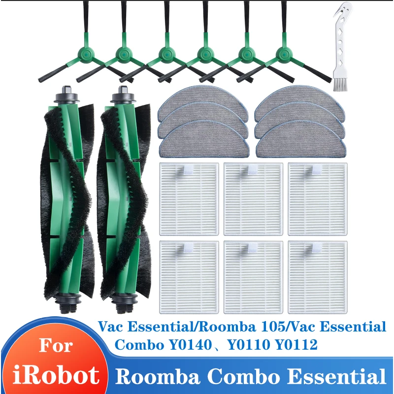 Compatible for IRobot Roomba Combo Essential, (Roomba Vac Essential), Roomba 105 Combo, Roomba 104 Combo Y0140、Y0110 Y0112