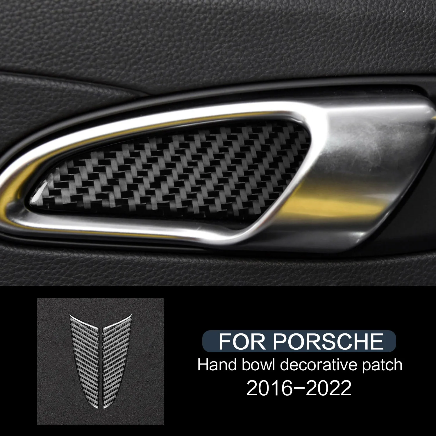 Dry Carbon Inner Door Handle Bowl Panel Trim For Porsche 718 Cayman Boxster 911