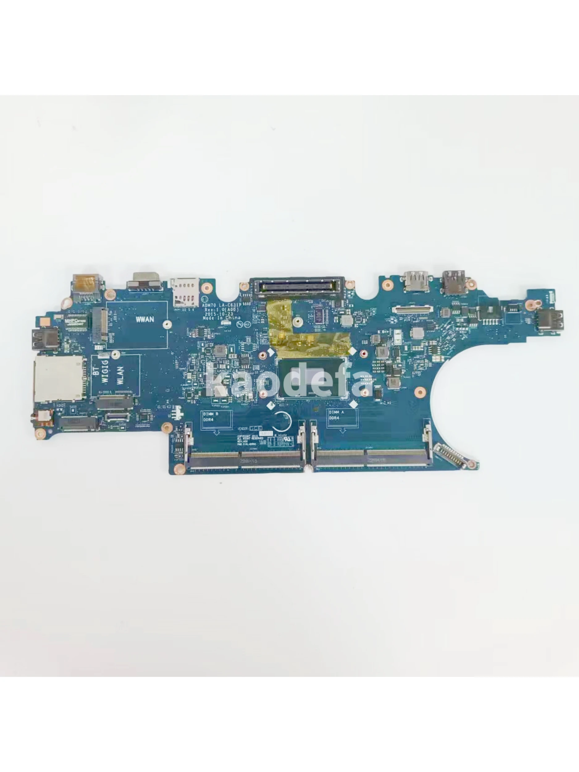 Imagem -03 - Laptop Motherboard para Dell Latitude E5470 Adm70 La-c631p Cpu: I36100u I5-6200 6300u Ddr4 Cn0c0nc4 Cn-0h4jg 100 Teste ok