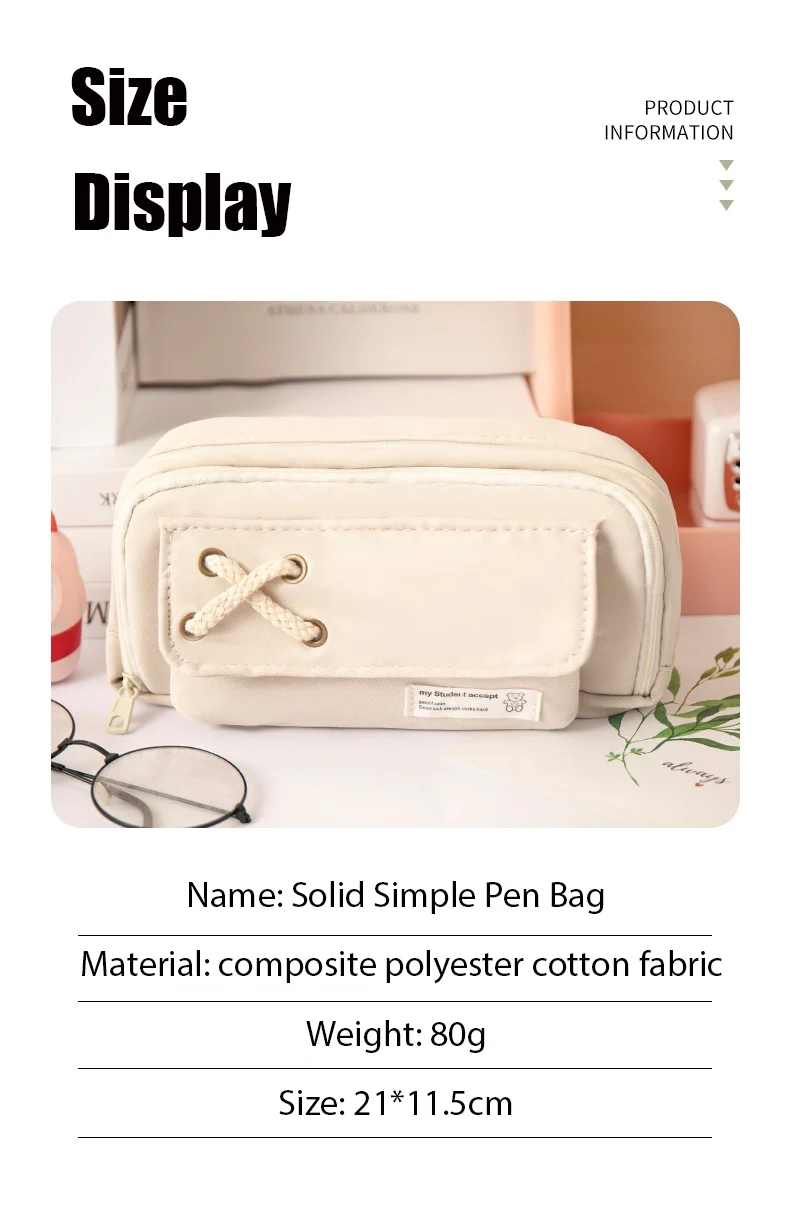 Astuccio per mate a 3 strati Astuccio per penne di grande capacà Astuccio per mate stile semplice Kawai Fornure per organizer di cancelleria per ufficio scolastico  21