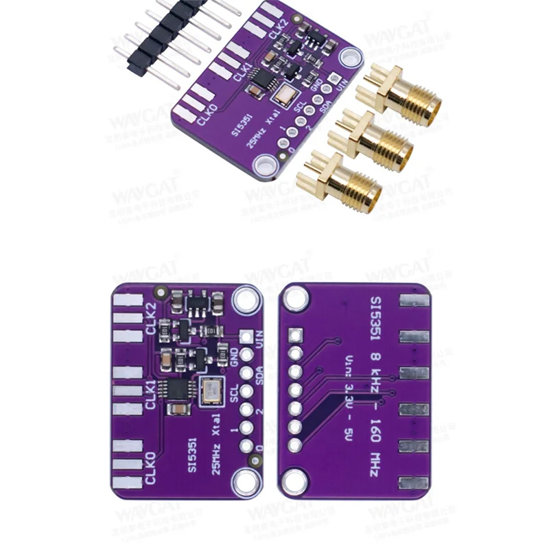Module générateur de Signal MOPHE-Clock Si5351a Module générateur I2C 25MHZ I2C Si5351a Module I2C