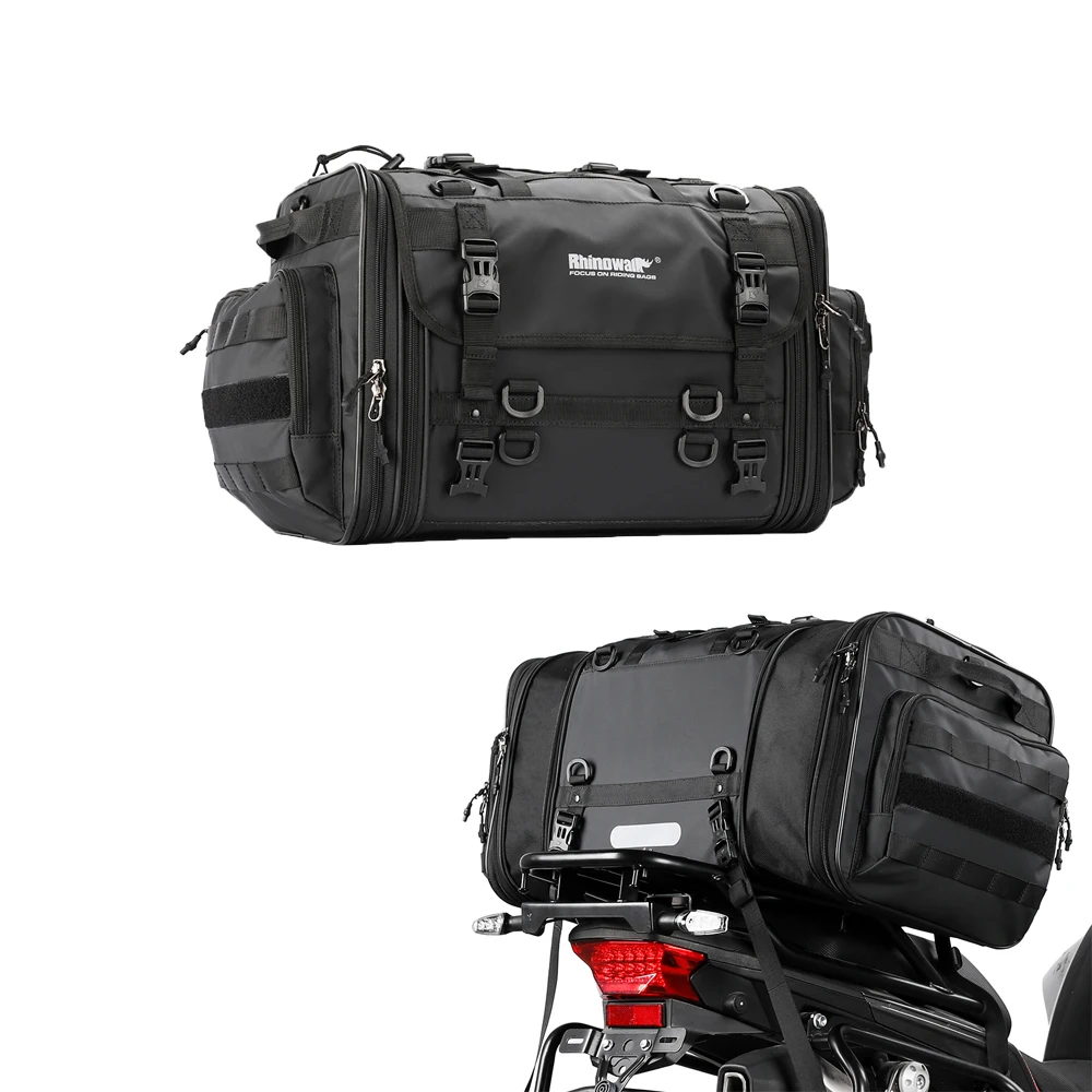 

Motorcycle Tail Bag 40L -60L Large Capacity Waterproof Expandable Motorcycle Bag Luggage Outdoor Bag Motorcycle Accessory
