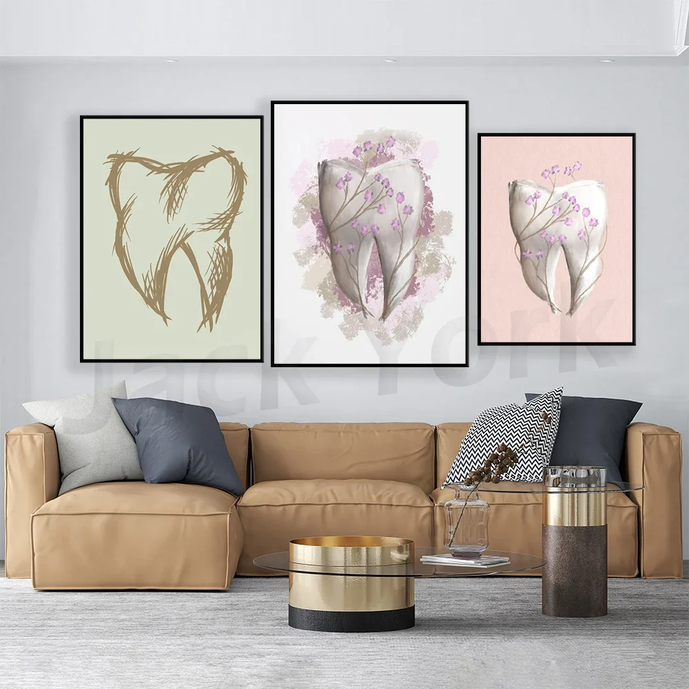 Tooth Painting. For Doctor's Office, Dentist, Dental Technician, Dentistry, dental clinic  Poster Wall Art  Present Gift