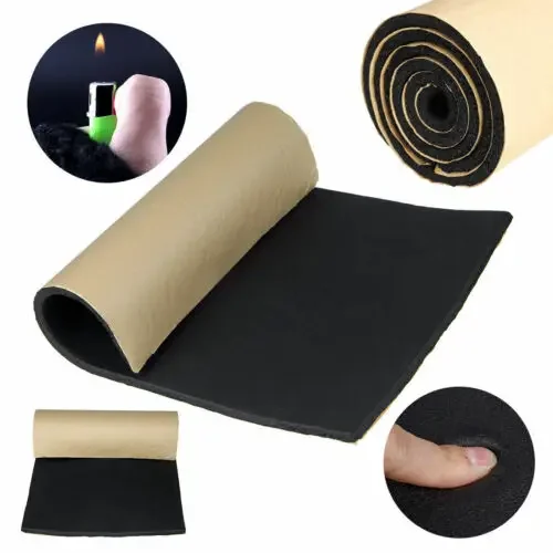 10 Sheets 5mm Cars Sound Proofing Deadener Foam Self Adhesive Auto Interior Heat Insulation Soundproof Cotton Mat 25*18cm