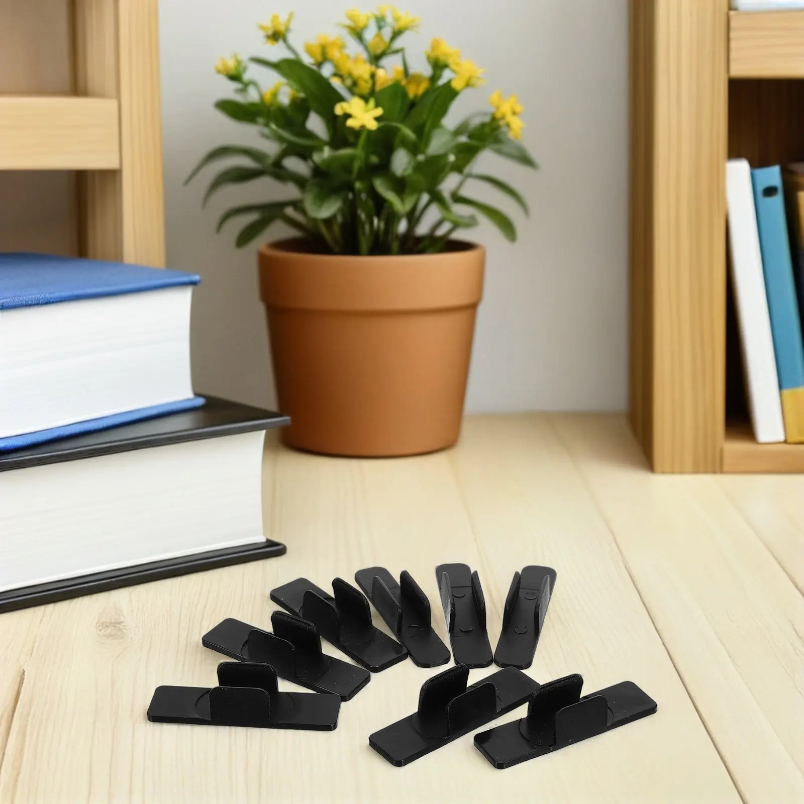 24Pcs Adhesive Pen Holder for Clipboard Whiteboard Wall Mount Marker Holder Fits 7-8Mm 9-10Mm Pens Teacher Supplies Desk