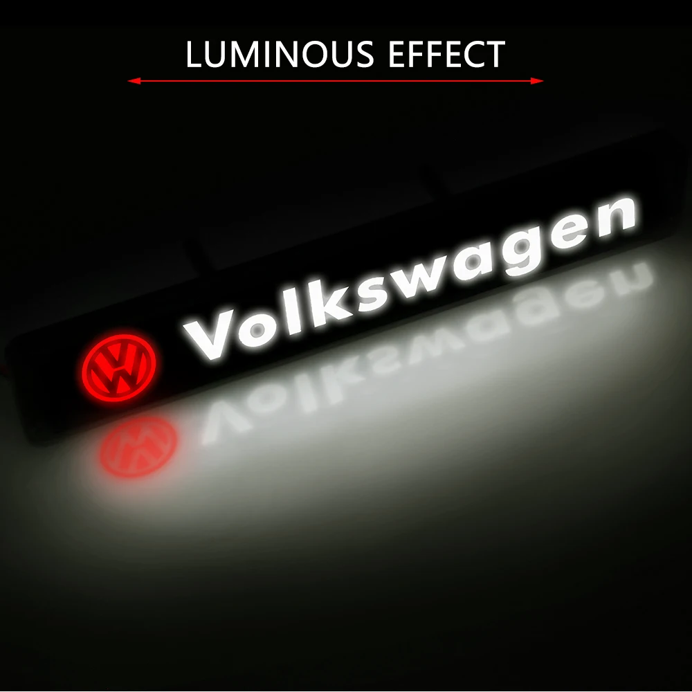 Auto-Dekorationslicht LED Frontgrill-Emblem Abzeichen Dekor für VW Polo Passat B5 B6 B7 T4 T5 Golf 4 5 6 Tiguan Jetta Gol – Detail 11