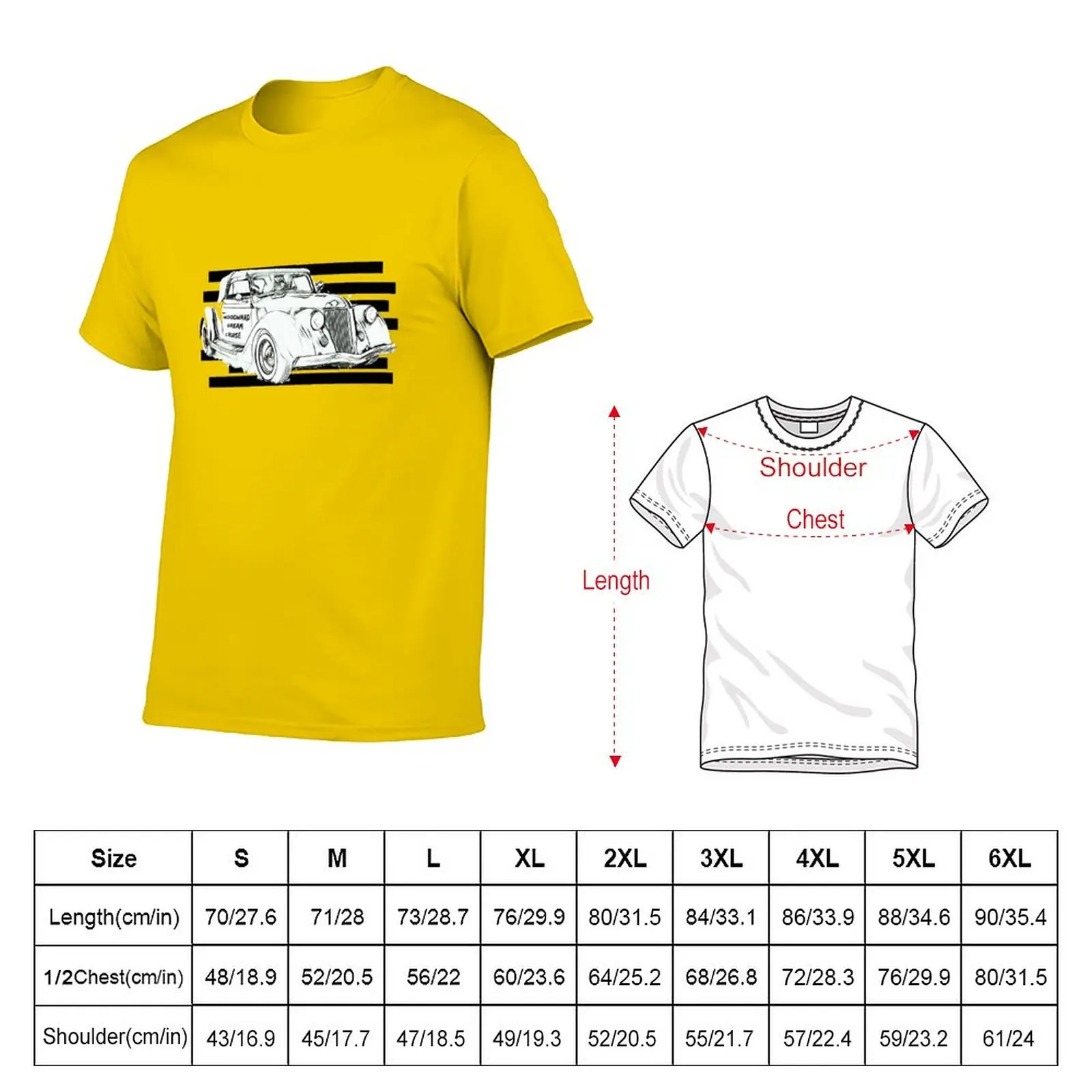 New Woodward Dream Cruise Essential 04 T-Shirt man clothes boys animal print shirt oversized t shirts t shirt for men