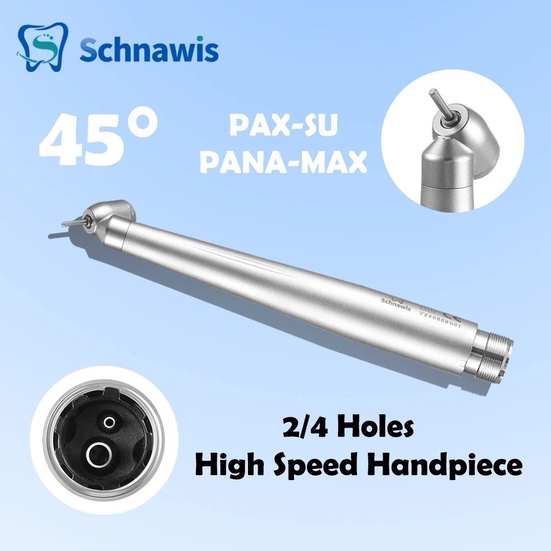 Dental 45 Degree High Speed Handpiece E-generator Integrated Push Button Handpiece Single Water Spray PANA-MAX PAX-SU