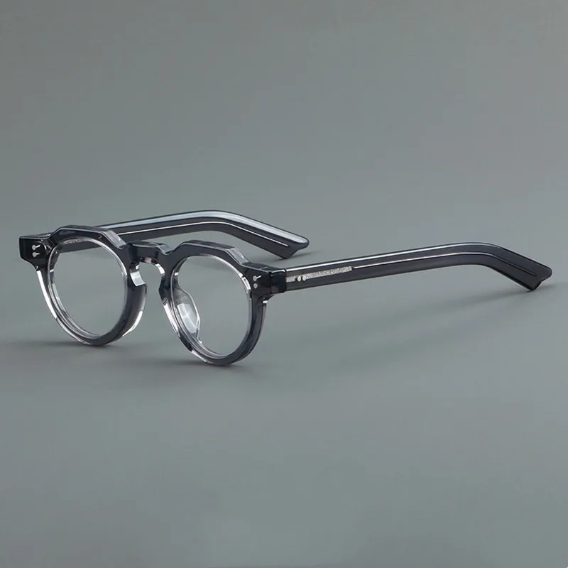 Retro pear-shaped glasses frame hand-made small face plate myopia frame can be equipped with degrees.