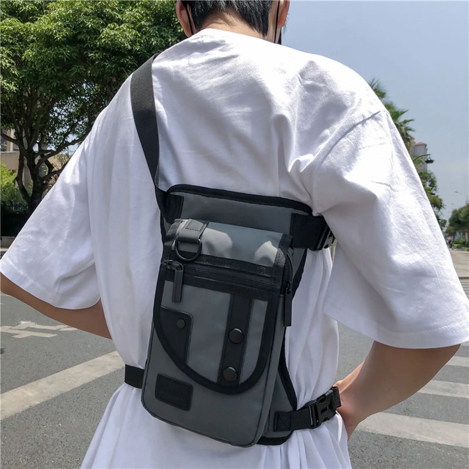 GL Nylon Drop Legs Bags Fashion Hip Waist Pack Thigh Bum Fanny Packs Multifunction Tactical Riding Male Shoulder Messenger Bag