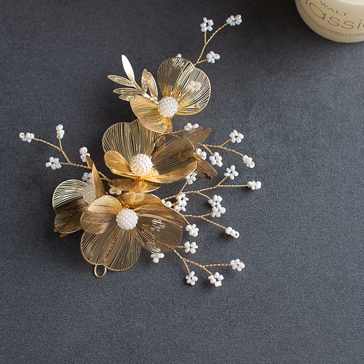 Bride Headbands Lotus Tiaras For Women Pearl Flower Hairbands Marriage Prom Crowns Wedding Hair Accessories Fashion Head Jewelry