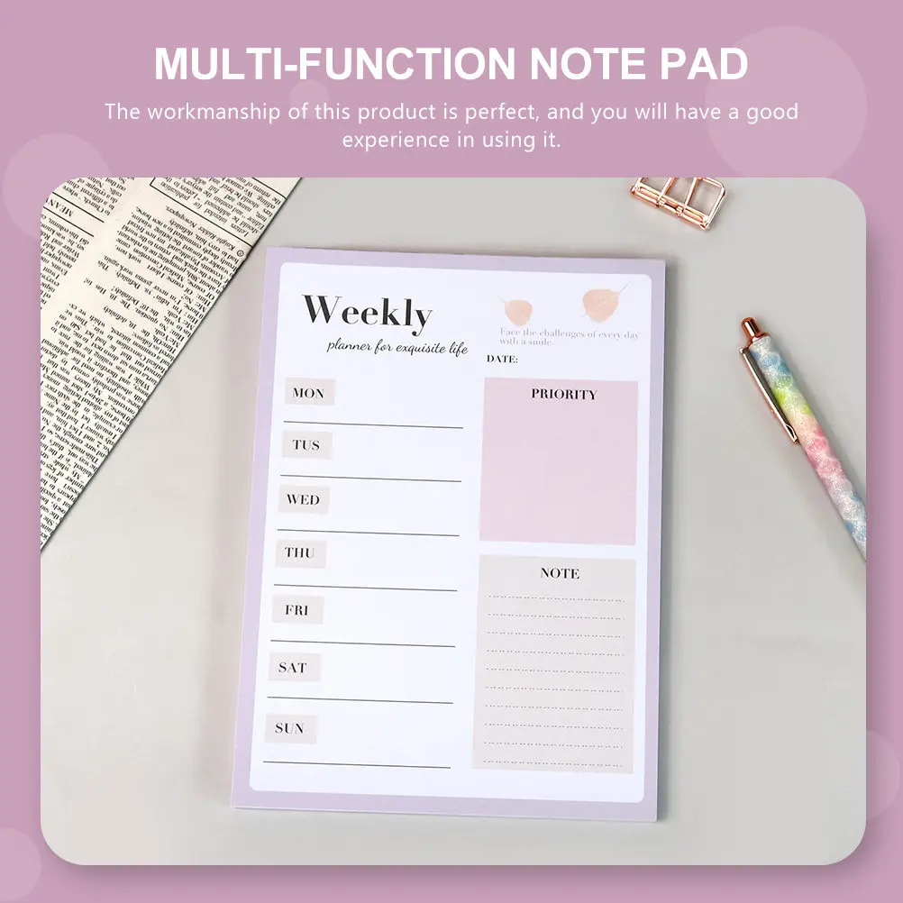Smooth Writing Surface Memo Pad for Students Professionals Daily Planning Notes Scheduling Multi-Function Household Note Pad