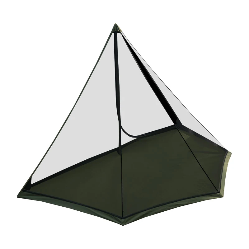 

Укрытие для кемпинга и пешего туризма на одного человека, дышащая внутренняя палатка в форме пирамиды с москитной сеткой и репеллентом насекомых, змеиная ширма