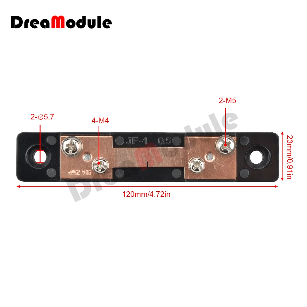 External Shunt JF-1 10A 20A 30A 50A 75mV Ammeter Shunt Resistor Shunt for DC Digital Voltmeter Ammeter Wattmeter Voltage Shunt