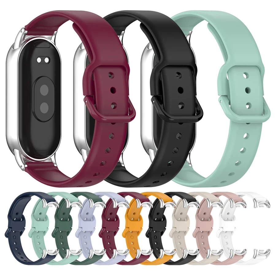 Silicone Watchband for Xiaomi Mi band 10 9 8 Strap Replaceable Bracelet Wristband for Xiaomi Miband 9 10 Smart Watch Accessories