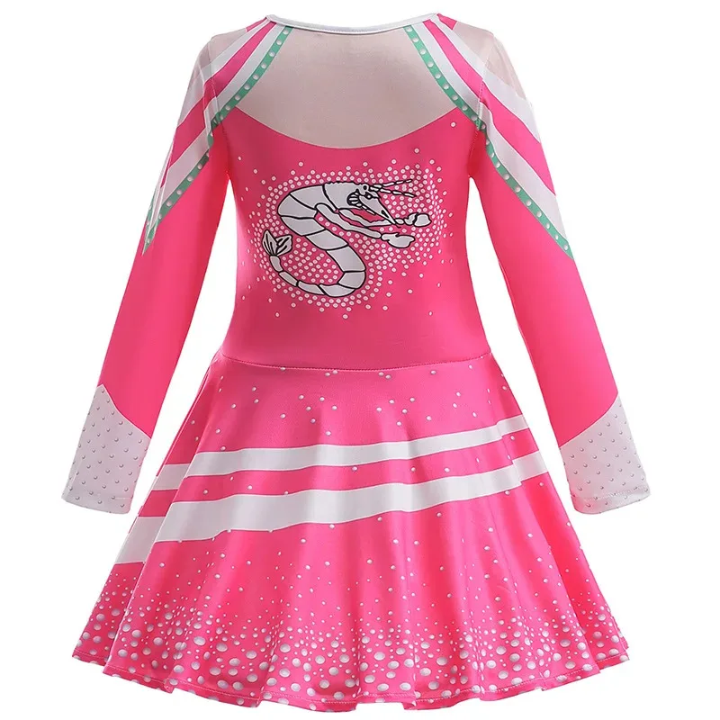 

COSda@Girls Cheer Uniform Dress Cheerleader Costume for Girls Dress Pom Poms Bow Hair Clip Sets Pink OutfitsCOSda@