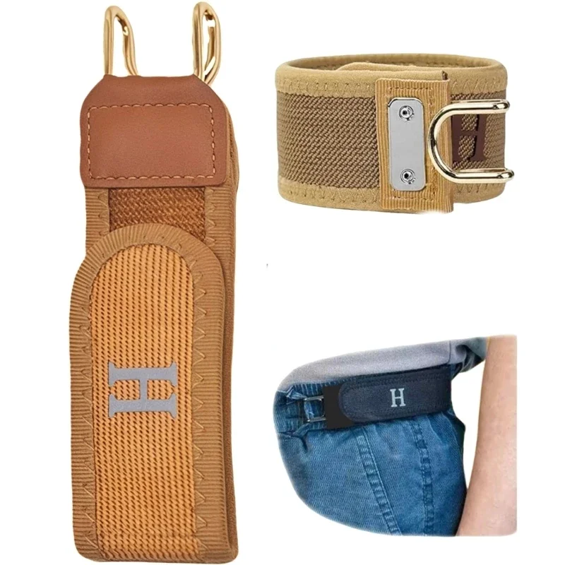 Functional Metal Hook Stretch Waistband, Unisex Buckle-Less Stretch Invisible Waistband Closure for Outdoor Work & Daily Carry