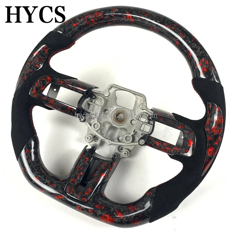 Car Interior Accessories Carbon Fiber Steering Wheel for Ford Mustang GT Shelby 2015-2023